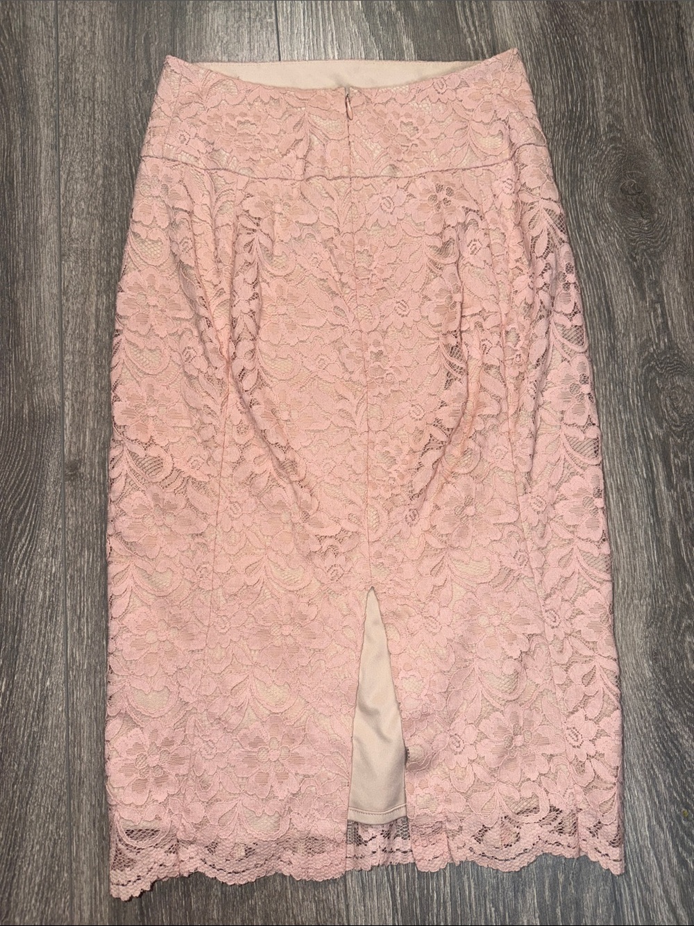 Express Dusty Pink Lace Pencil Skirt Women’s 00 - Picture 4 of 9